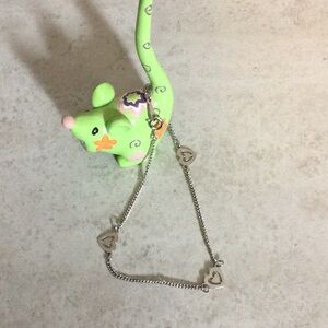 Vintage Avon silver heart ankle bracelet